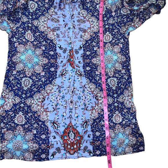 Lucky Brand Purple & pink Long sleeve flowy peasant boho top size XS - Picture 7 of 7